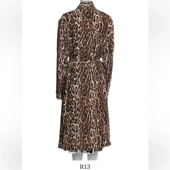•R13 Evening Jacket•Animal Print•Pointed Collar